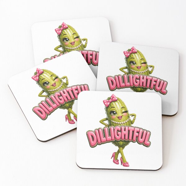Item preview, Dillightful Cute Pickle Girl Funny Pickle Pun Kawaii Cartoon Sticker designed and sold by RoPrincess.