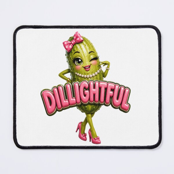 Item preview, Dillightful Cute Pickle Girl Funny Pickle Pun Kawaii Cartoon Sticker designed and sold by RoPrincess.