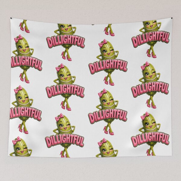 Item preview, Dillightful Cute Pickle Girl Funny Pickle Pun Kawaii Cartoon Sticker designed and sold by RoPrincess.