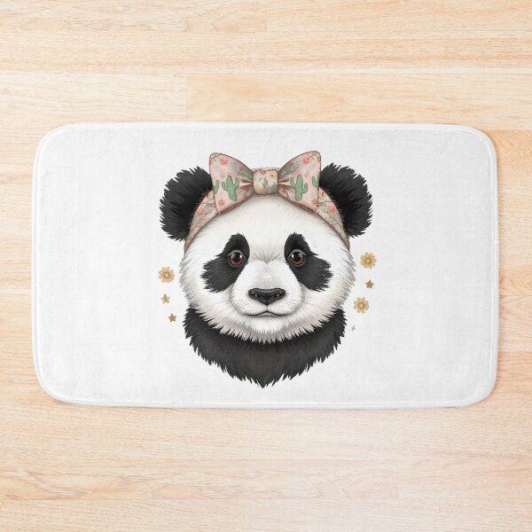 Item preview, Cute Panda Cactus Bow Daisies Art designed and sold by Oddifys.