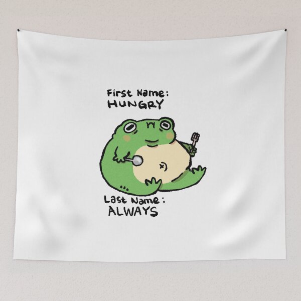 Item preview, Chubby Frog First Name Hungry Last Name Always designed and sold by Childish by Design.