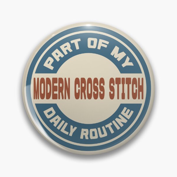 Item preview, Modern Cross Stitch – Part of My Daily Routine Retro Logo designed and sold by MOCOPOCO.