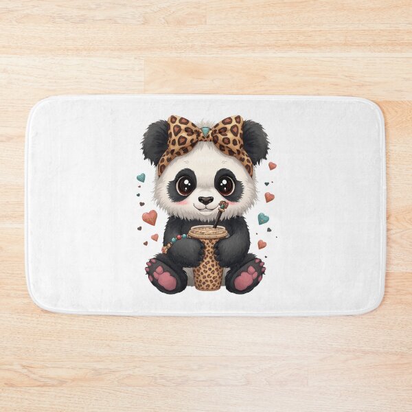 Item preview, Cute Leopard Print Panda Coffee Art designed and sold by Oddifys.