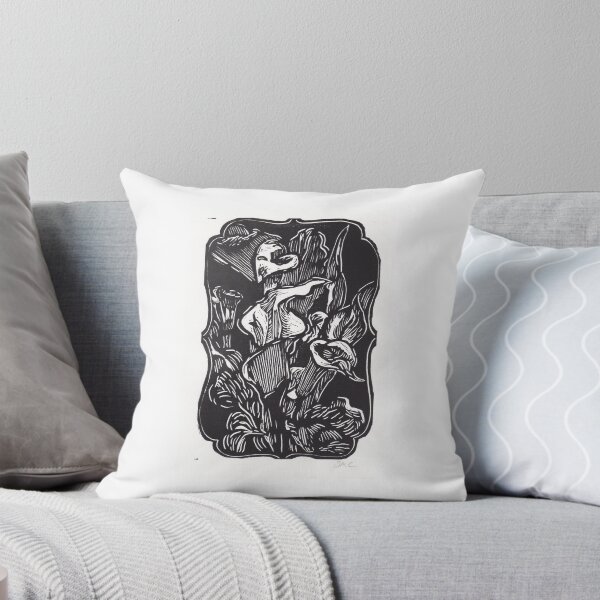 Item preview, Calla Lilies - Linocut Print designed and sold by SewFia Marie Designs.