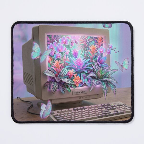 Item preview, Digital Eden - Retro Computer Surreal Garden designed and sold by claudia6666.