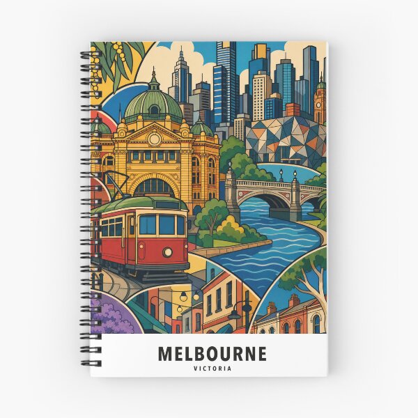 Item preview, Melbourne Flinders Street Tram Yarra Skyline and Laneways designed and sold by Print My Town.
