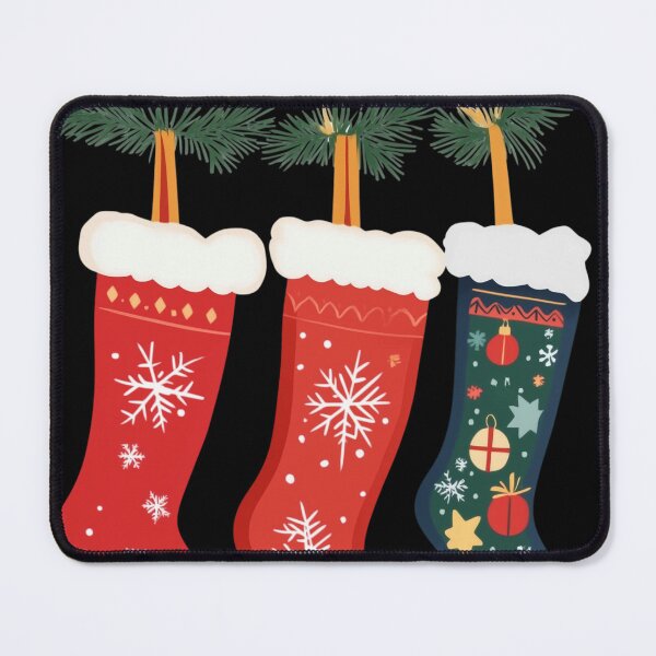 Item preview, Elegant Red Christmas Stockings Holiday Art designed and sold by VibeTees38.