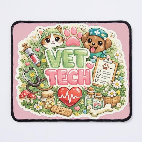 Item preview, Cottage Garden Vet Tech designed and sold by Petals and pearls.
