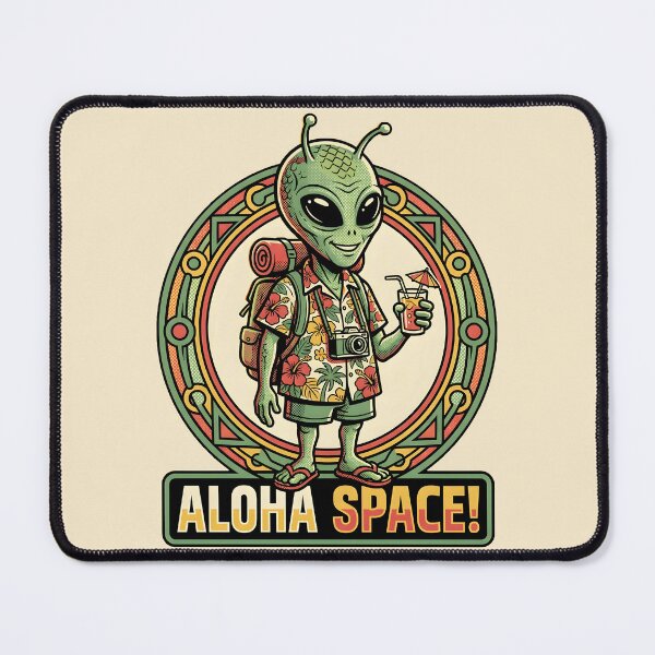 Item preview, Alien Tourist Hawaiian Shirt Aloha Space Retro Graphic designed and sold by DuckOddity.