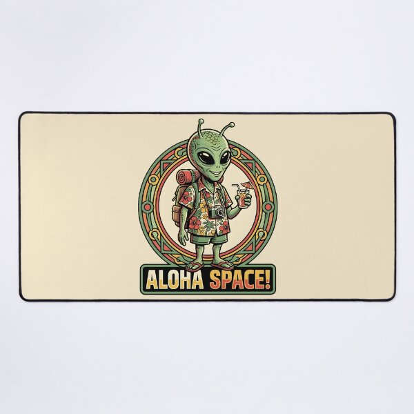 Item preview, Alien Tourist Hawaiian Shirt Aloha Space Retro Graphic designed and sold by DuckOddity.