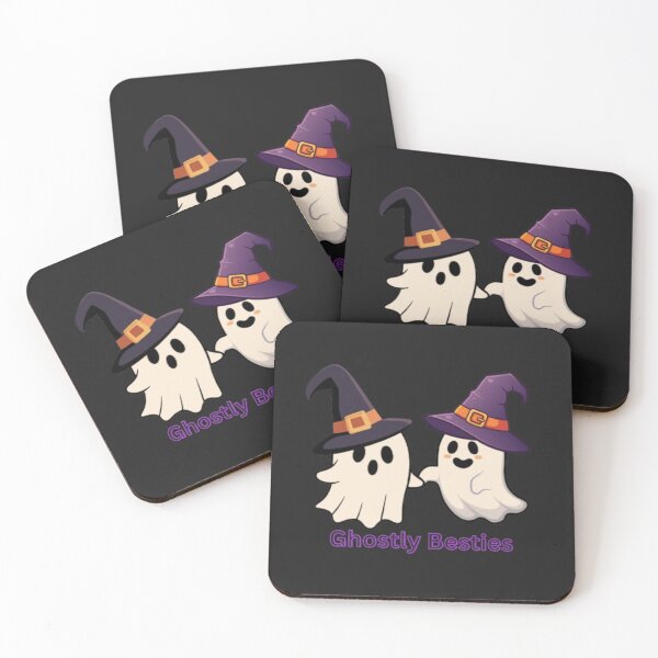 Item preview, Cute Ghostly Besties Witch Hats Halloween designed and sold by Akira Design Store.