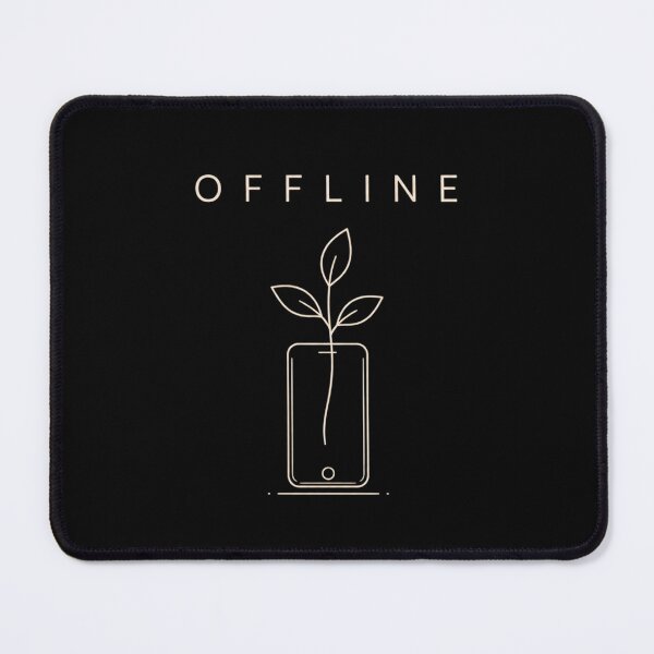 Item preview, Offline | Digital Detox Phone & Plant Minimalist T-Shirt | Unplug Nature Line Art designed and sold by Lynn Creates.