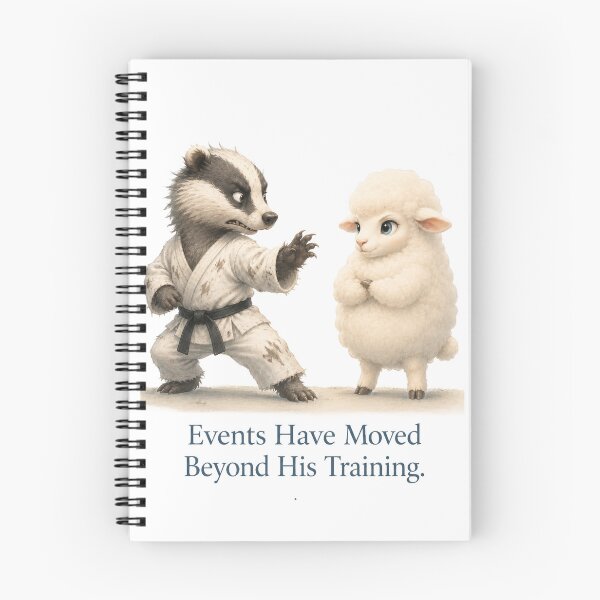 Item preview, Events Have Moved Beyond His Training – Funny Badger and Lamb Kids T-Shirt designed and sold by FunscapeHQ.
