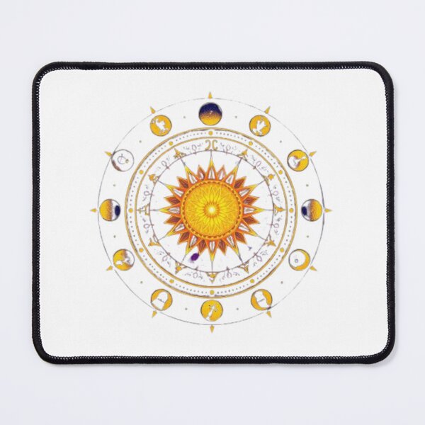 Item preview, Celestial Zodiac Mandala Fantasy Art Design designed and sold by MystiColo.