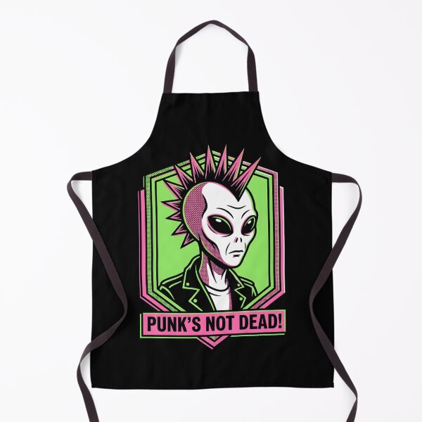 Item preview, Alien Punk Rocker Spiked Mohawk Punks Not Dead Graphic designed and sold by DuckOddity.