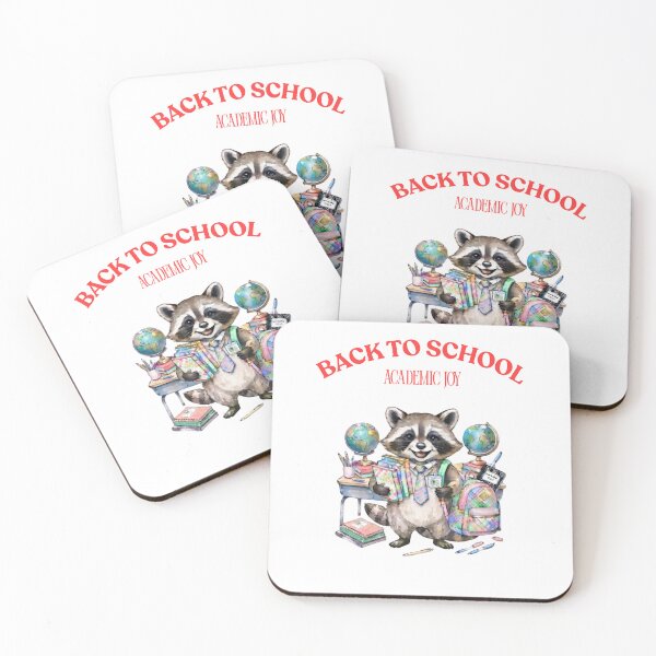 Item preview, Cute Watercolor Raccoon Student "BACK TO SCHOOL ACADEMIC JOY"  designed and sold by VibranPalette.