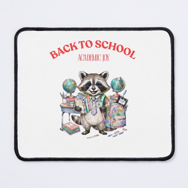 Item preview, Cute Watercolor Raccoon Student "BACK TO SCHOOL ACADEMIC JOY" designed and sold by VibranPalette.