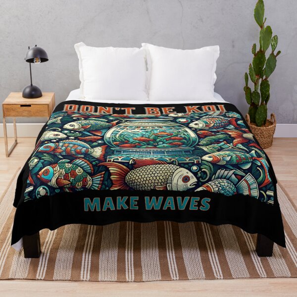 Item preview, Don't Be Koi - Make Waves | Fish Pun Graphic designed and sold by FadedFrequency.