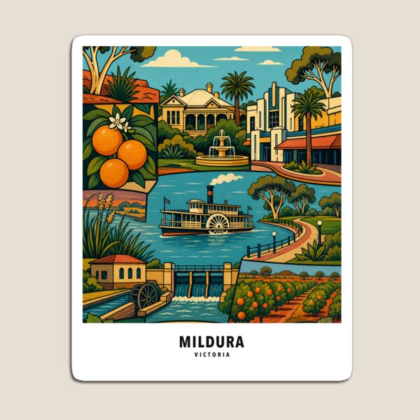 Item preview, Mildura Murray River Paddle Steamer Citrus and Irrigation designed and sold by Print My Town.
