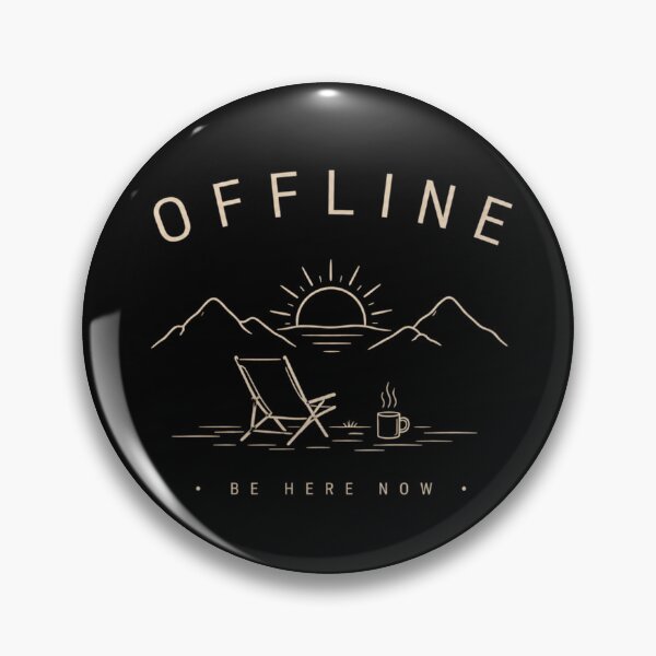 Item preview, Offline | Be Here Now Camping T-Shirt | Minimal Nature Escape Line Art designed and sold by Stillpath Co..