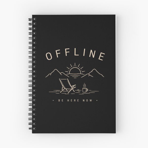 Item preview, Offline | Be Here Now Camping T-Shirt | Minimal Nature Escape Line Art designed and sold by Stillpath Co..