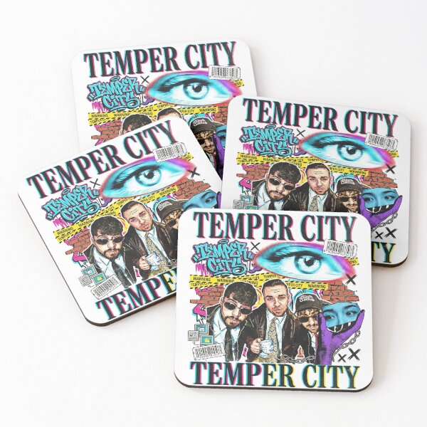 Item preview, Temper city music album cover art designed and sold by ARTeez⭐️⭐️⭐️⭐️⭐️.