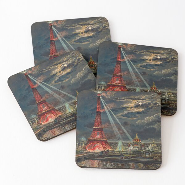 Item preview, Eiffel Tower Vintage Illustration Paris Wall Art for Travelers designed and sold by RickE.