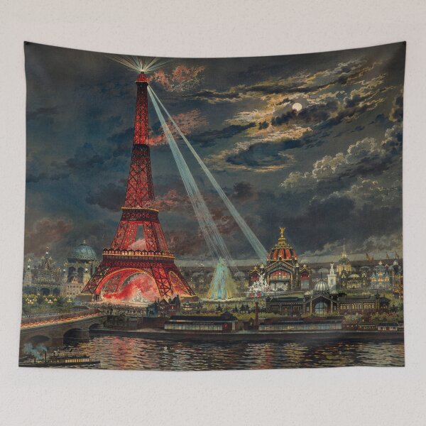 Item preview, Eiffel Tower Vintage Illustration Paris Wall Art for Travelers designed and sold by RickE.