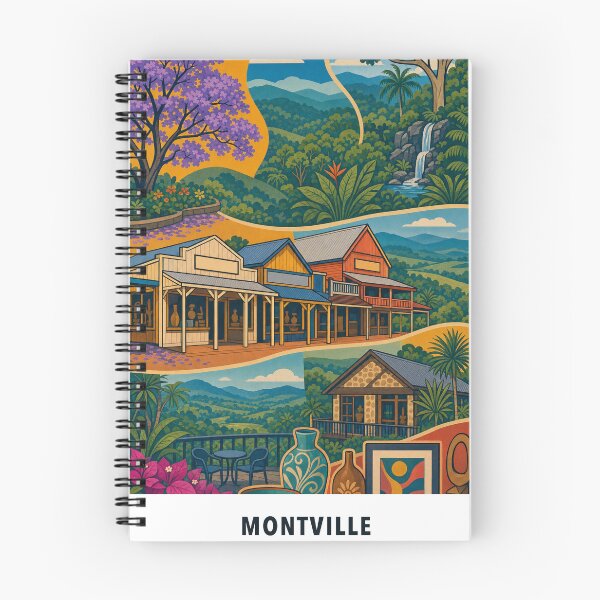 Item preview, Montville Main Street Galleries Rainforest Valley and Jacaranda designed and sold by Print My Town.