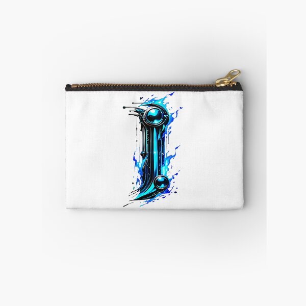 Item preview, AquaFlare Cipher The Teal Inferno Letter I designed and sold by BlissBlvdShop.