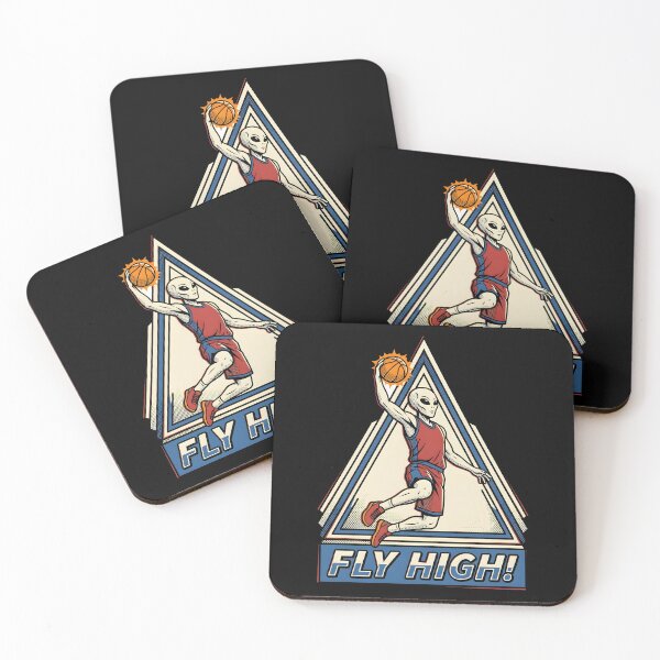 Item preview, Alien Basketball Player Slam Dunk Fly High Retro Graphic designed and sold by DuckOddity.