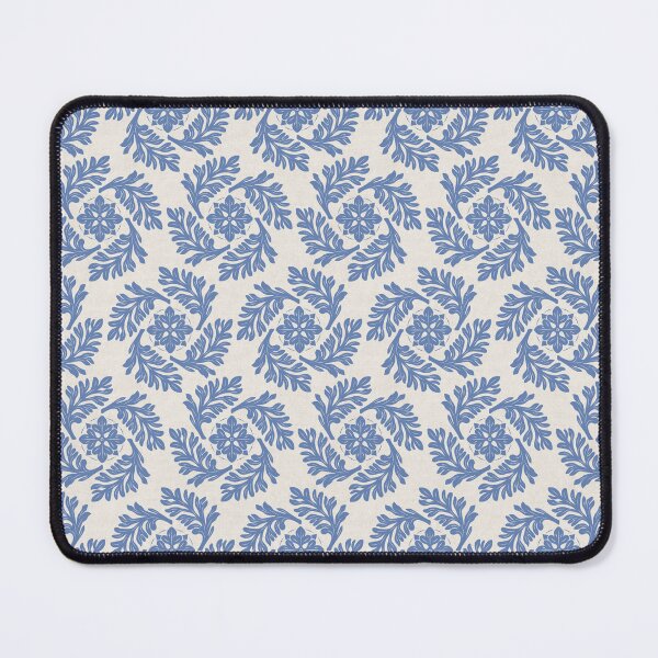 Item preview, Medieval Gothic Botanical Pattern in Cornflower Blue | French Country Floral Quatrefoil Design designed and sold by HannahGinn.Design.