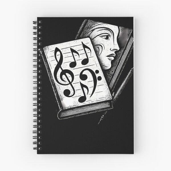 Item preview, Intertwined Music Journals With Abstract Face designed and sold by cerymopl.