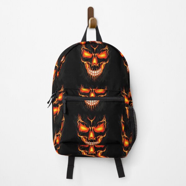 Item preview, Red Flaming Skull on Black Background designed and sold by Christine Clayton.