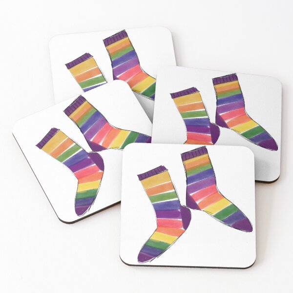 Item preview, Cute Colorful Rainbow Striped Cozy Socks designed and sold by ArtbyLanaN.