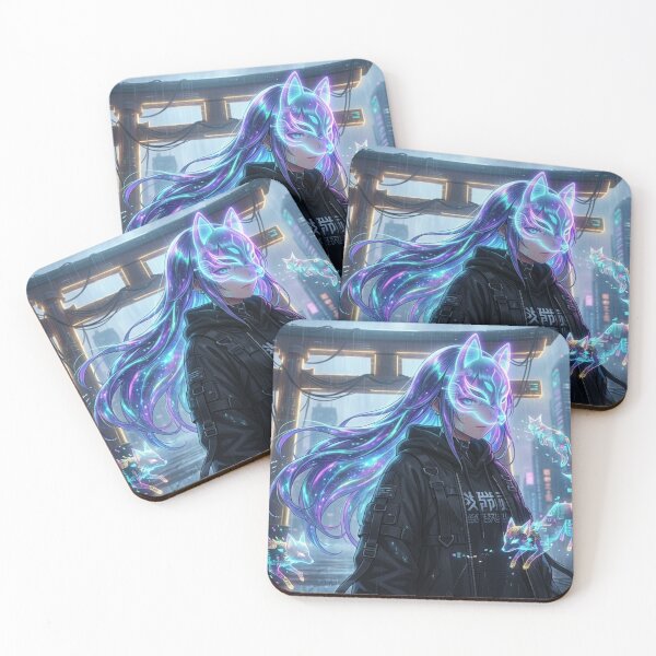 Item preview,  Cyber-Kitsune Spirit - Digital Folklore Techwear  designed and sold by claudia6666.