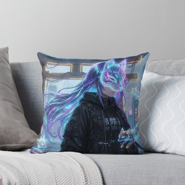 Item preview,  Cyber-Kitsune Spirit - Digital Folklore Techwear  designed and sold by claudia6666.