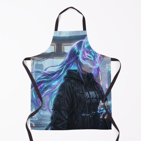 Item preview, Cyber-Kitsune Spirit - Digital Folklore Techwear designed and sold by claudia6666.