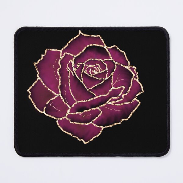 Item preview, Romantic Gift For Her Fancy Pink Rose with Gold Foil designed and sold by Christine Clayton.