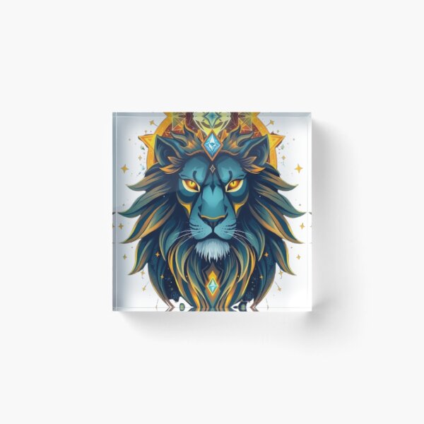 Item preview, Cosmic Royal Lion Emblem Fantasy Design designed and sold by MystiColo.