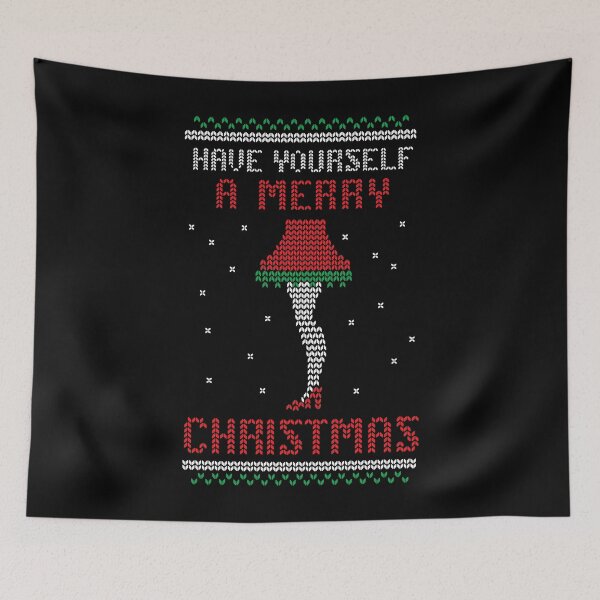 Item preview, Have Yourself a Merry Christmas with Leg Lamp retro knitted sweater design designed and sold by Jdawnink.