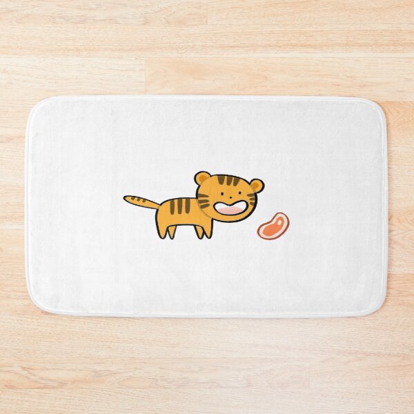 Item preview, Cute Tiger Kawaii Little Wild Cat Steak Food Design designed and sold by Ballooonfisher.