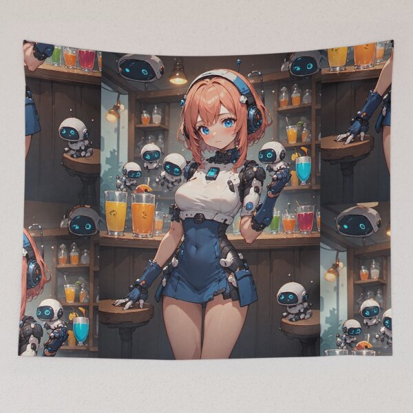 Item preview, Cute anime android and small robots designed and sold by ArtsJulian.