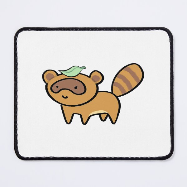 Item preview, Cute Raccoon With Leaf Kawaii Japanese Tanuki Art Design designed and sold by Ballooonfisher.