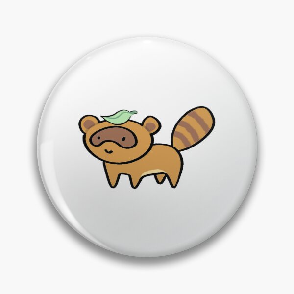 Item preview, Cute Raccoon With Leaf Kawaii Japanese Tanuki Art Design designed and sold by Ballooonfisher.