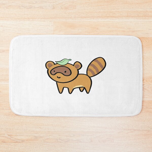 Item preview, Cute Raccoon With Leaf Kawaii Japanese Tanuki Art Design designed and sold by Ballooonfisher.