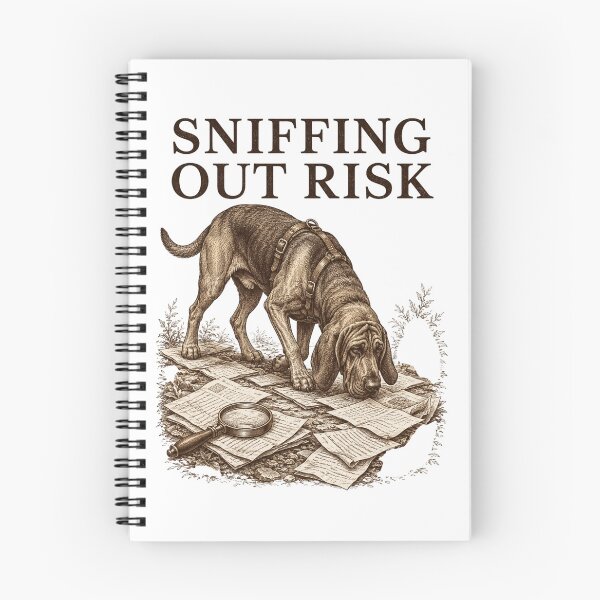 Item preview, Sniffing Out Risk - Funny Compliance Officer Audit Risk Management Watchdog Shirt designed and sold by Softbear Atelier.