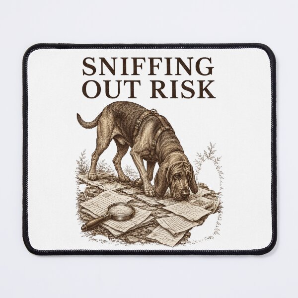Item preview, Sniffing Out Risk - Funny Compliance Officer Audit Risk Management Watchdog Shirt designed and sold by Softbear Atelier.