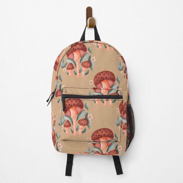 Item preview, Fall Mushrooms with Flowers and Leaves on a Light Beige Background designed and sold by Lavender Mint Graphics.