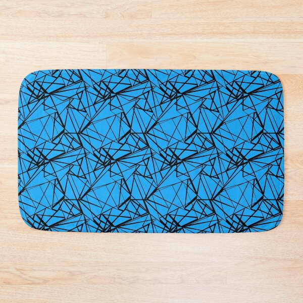 Item preview, Black lines on blue background geometry designed and sold by fuzzyfox.